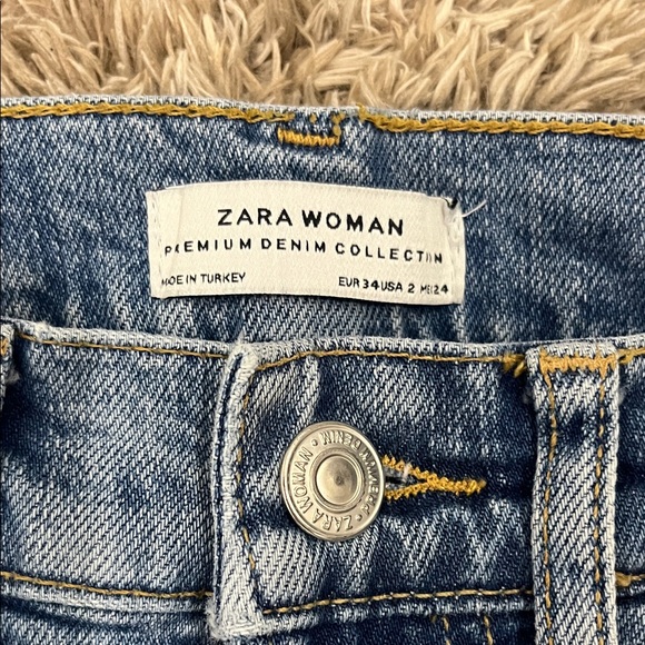 Zara Light Blue Distressed Skinny Jeans - Picture 3 of 5